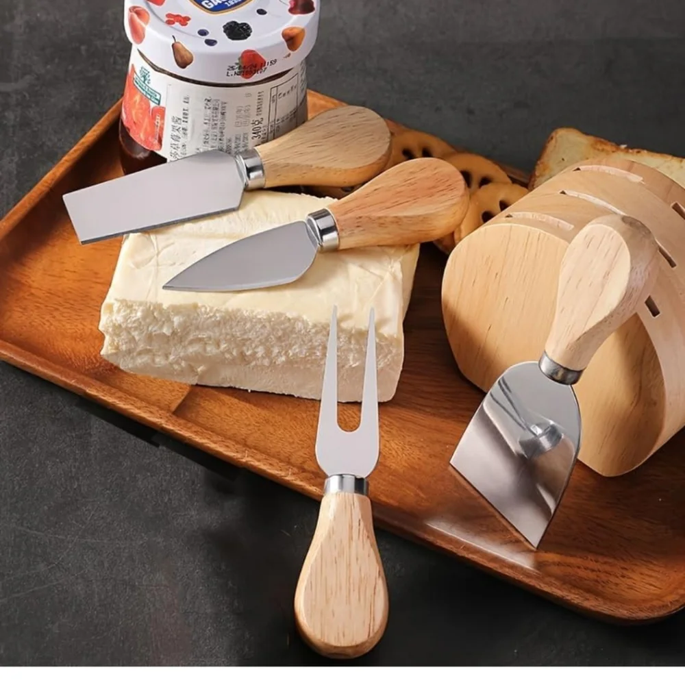 🔥Mini Cheese Knife‎ Set with wood Handle Stainless Steel Charcuterie Knife Set